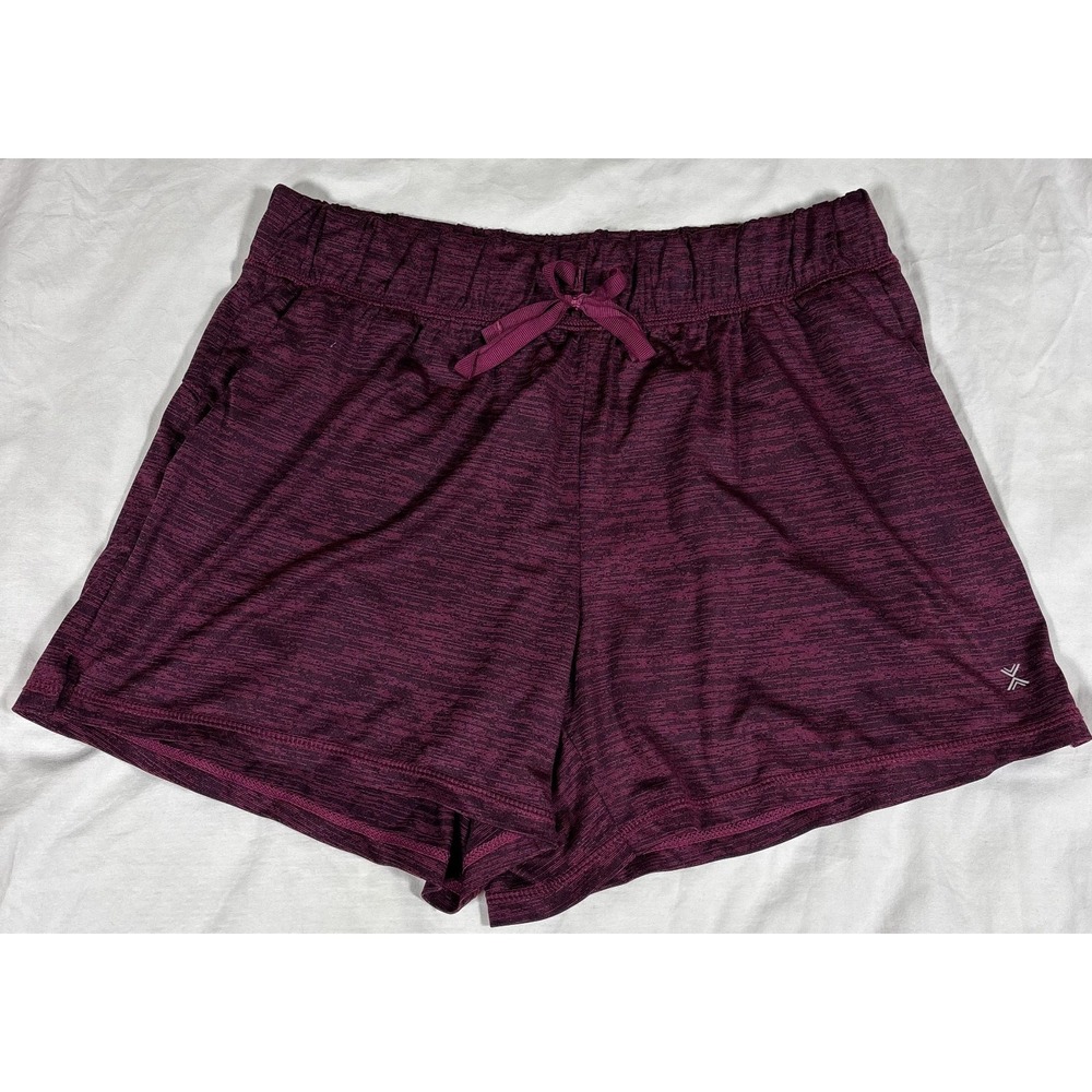 Xersion Everair Womens Athletic Shorts Burgundy Drawstring Waist Lightweight M